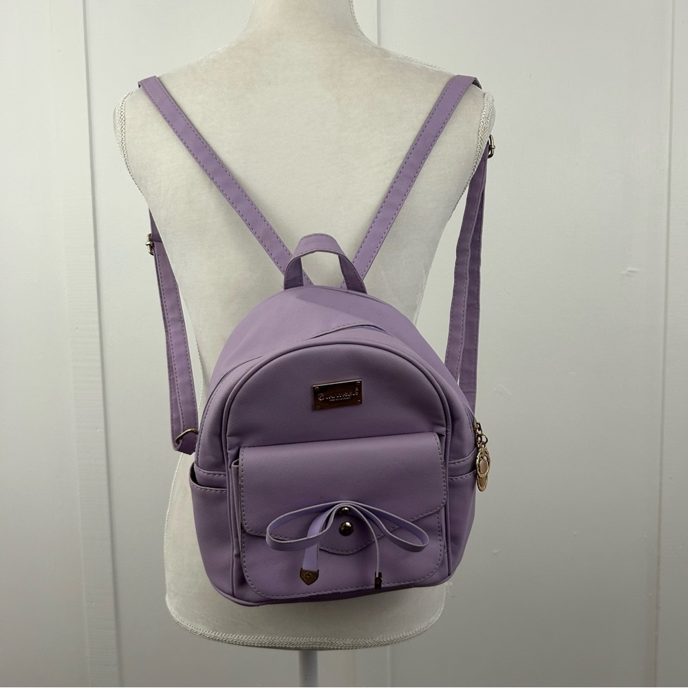 Ihayner womens purse bag purple backpack faux leather